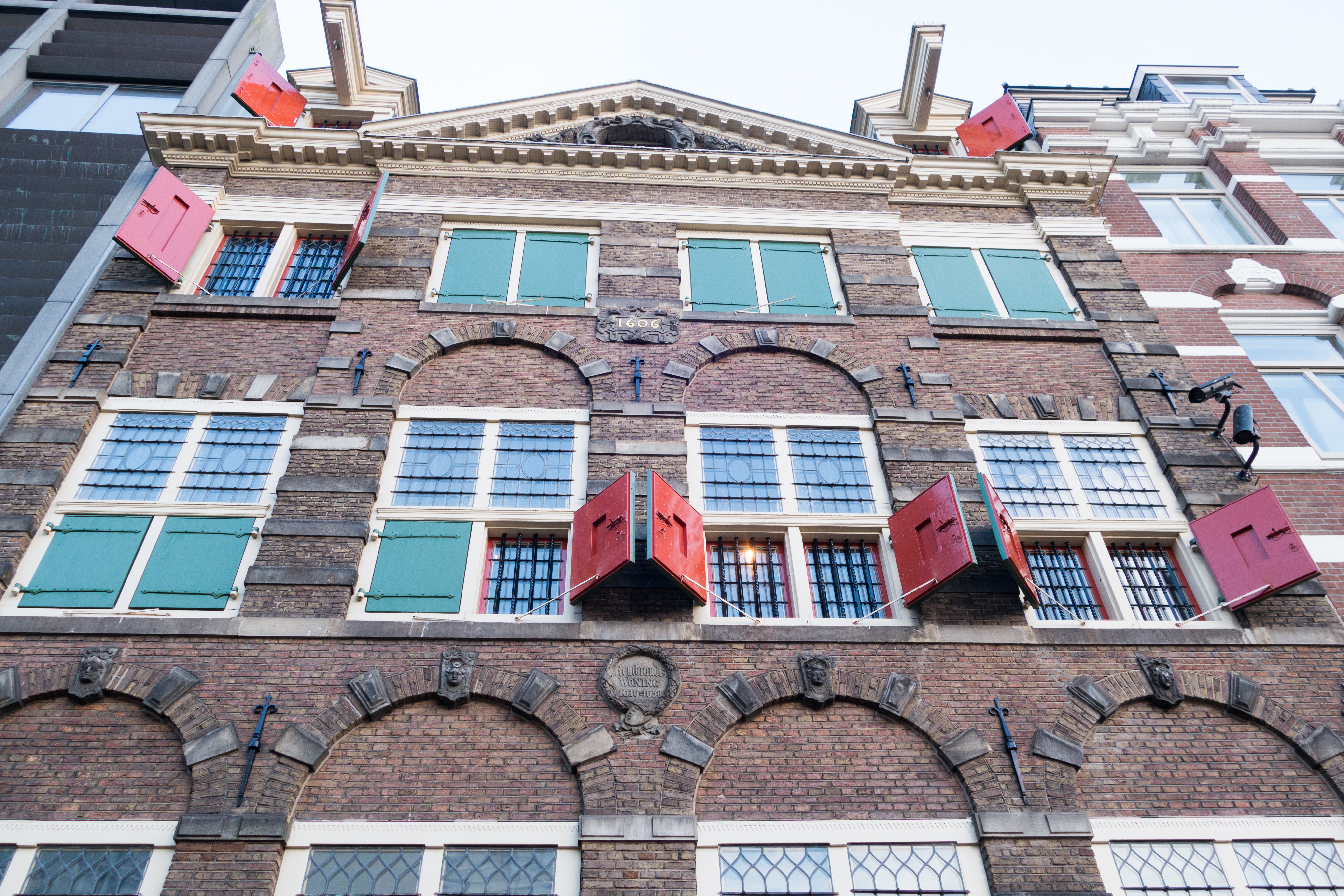 Buitenaanzicht of zaal van Rembrandthuis